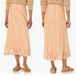 Vince Sheer Crinkle Skirt